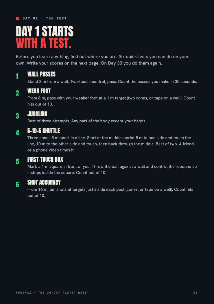 The Day 1 test